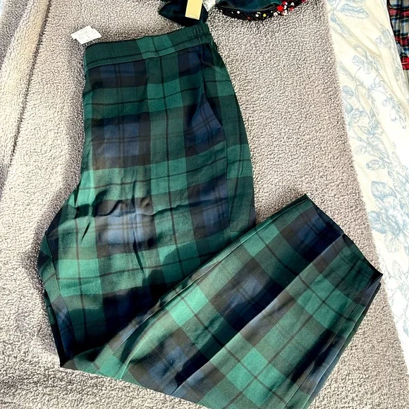 NWT JCrew Factory Plaid Pants - Picture 1 of 5